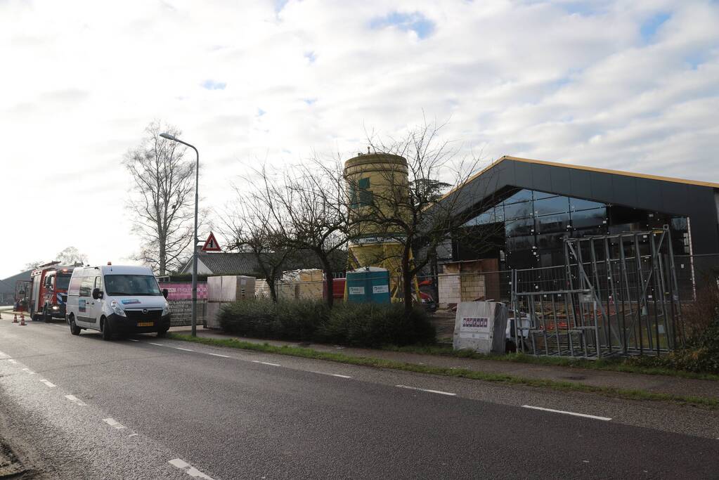 Bouwterrein ontruimd door gaslekkage