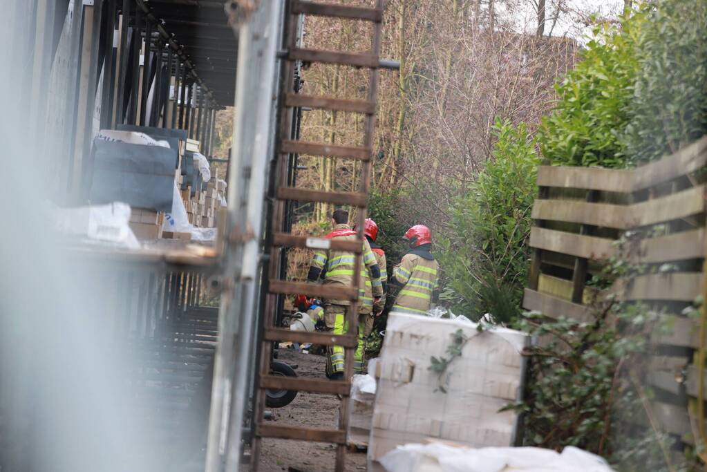 Bouwterrein ontruimd door gaslekkage