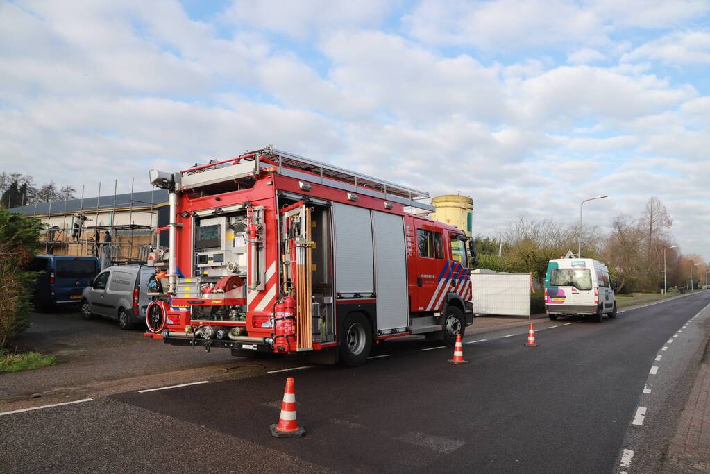 Bouwterrein ontruimd door gaslekkage