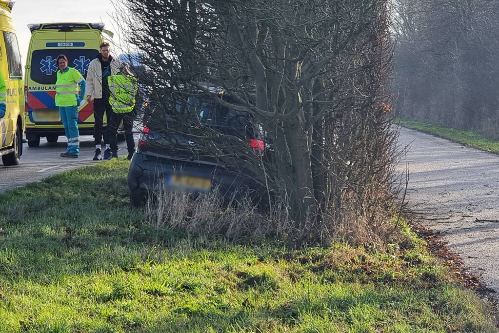 Automobilist eindigt in bosschage
