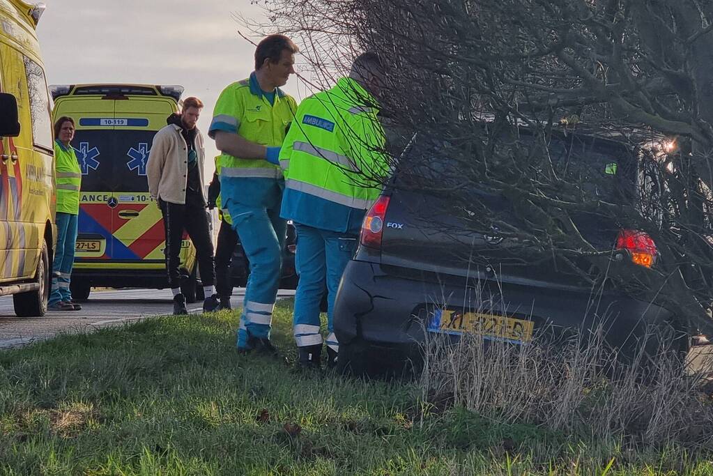 Automobilist eindigt in bosschage