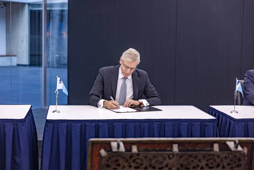 Ceremoniële overdracht ministerie van Financiën