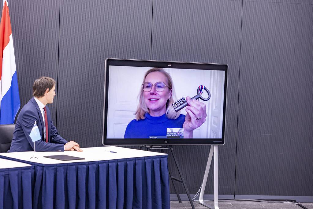 Ceremoniële overdracht ministerie van Financiën