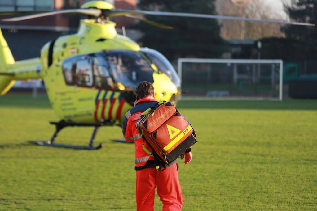Traumahelikopter trekt veel bekijks
