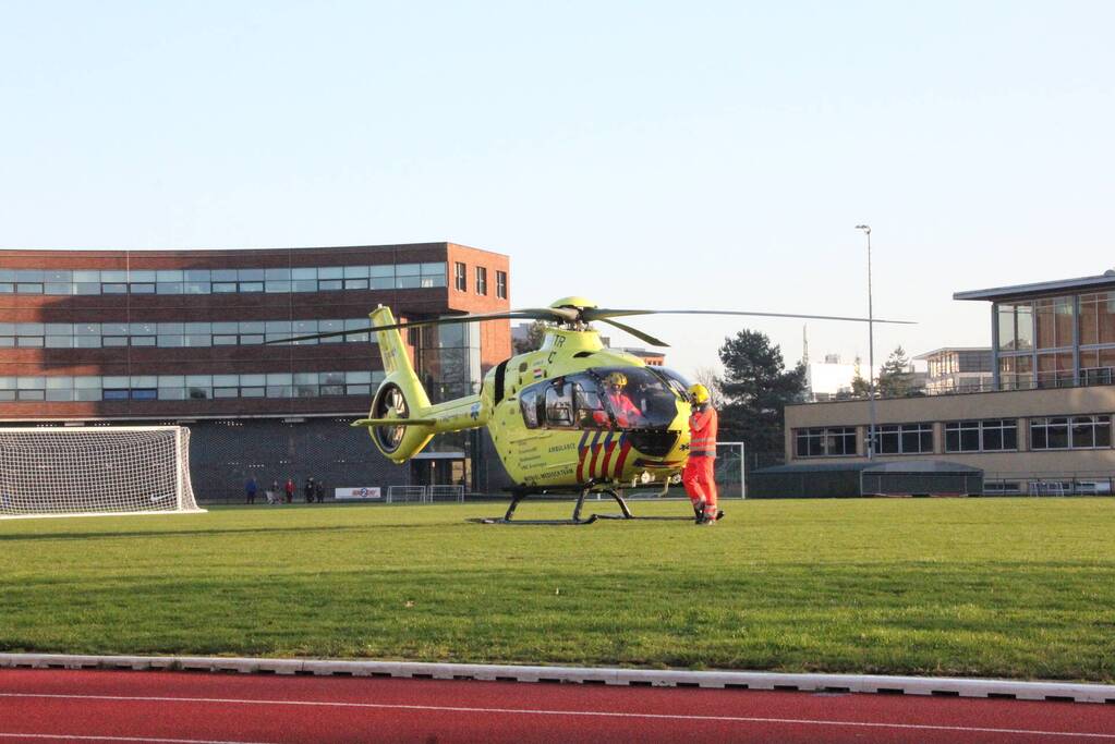 Traumahelikopter trekt veel bekijks