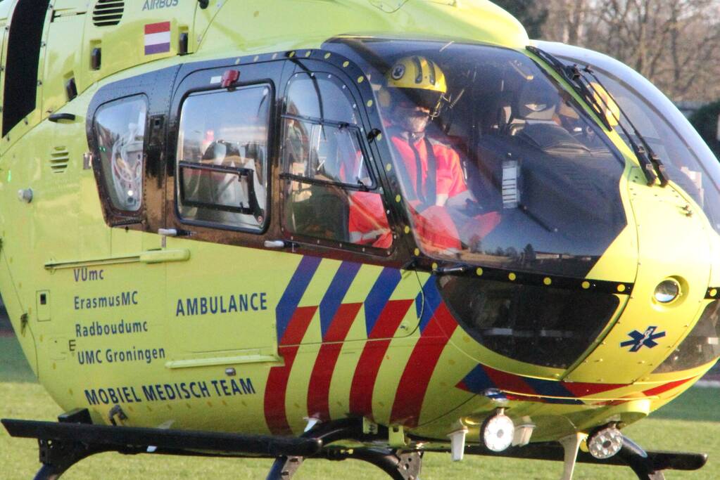 Traumahelikopter trekt veel bekijks