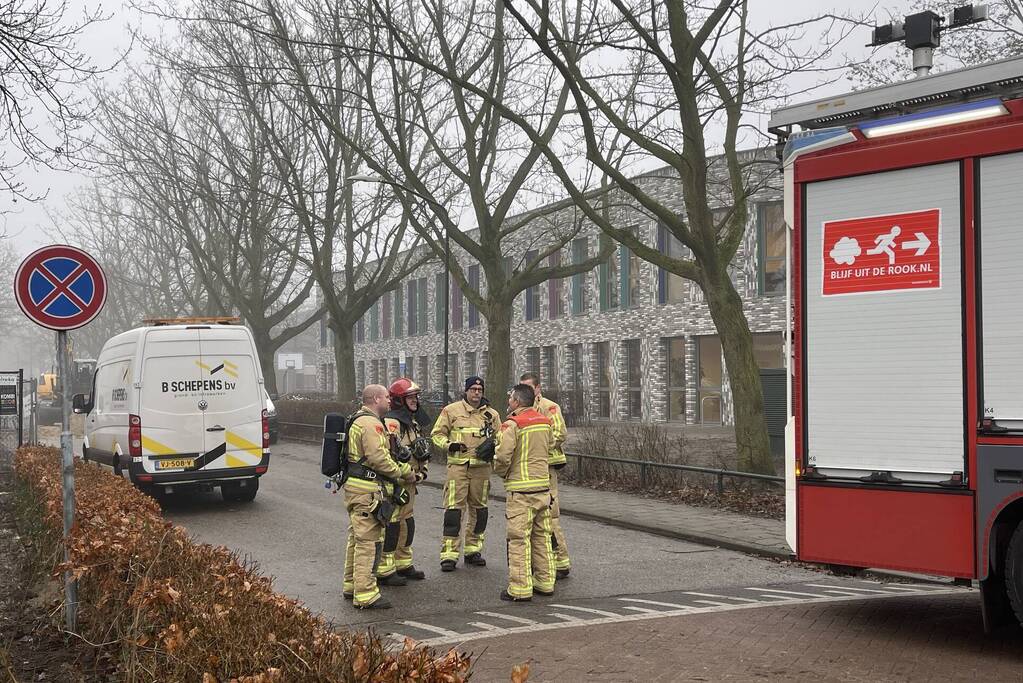 Gaslekkage ontstaan bij werkzaamheden op bouwterrein