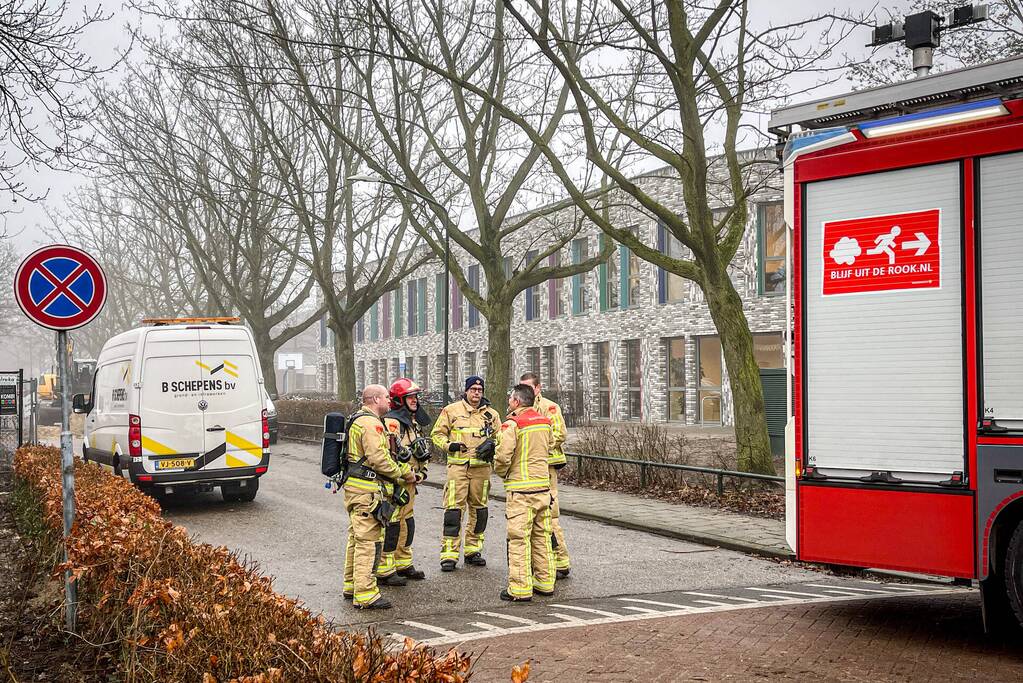 Gaslekkage ontstaan bij werkzaamheden op bouwterrein