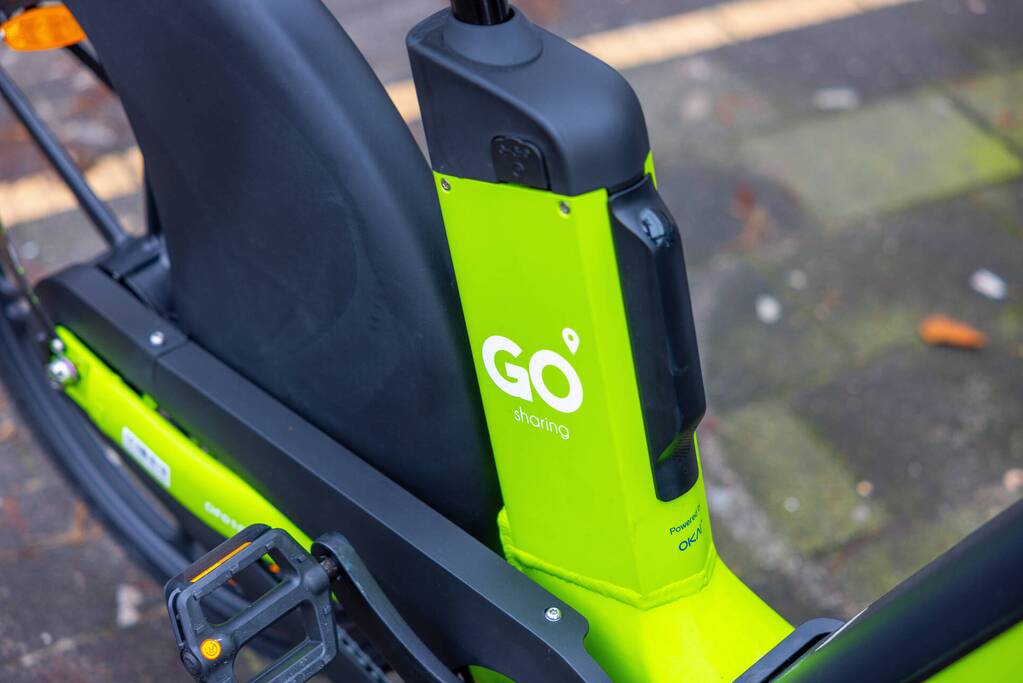 Go Sharing e-bikes klaar voor gebruik