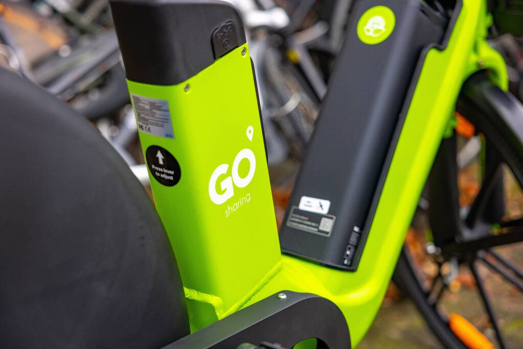 Go Sharing e-bikes klaar voor gebruik