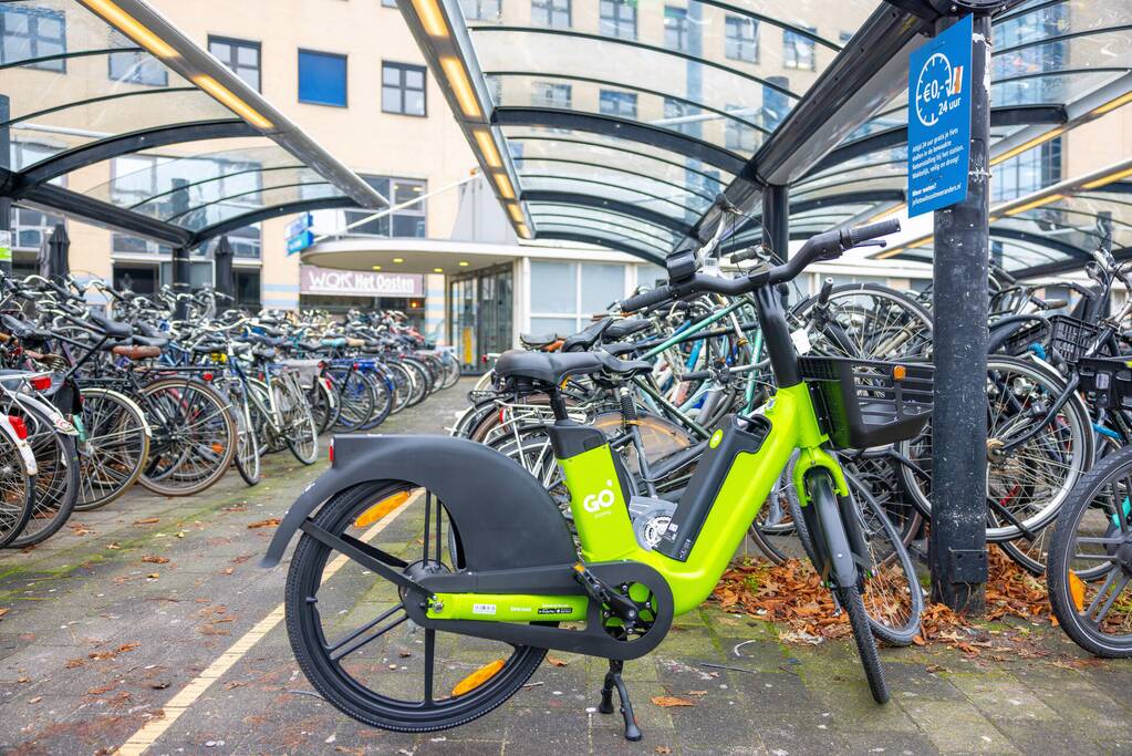 Go Sharing e-bikes klaar voor gebruik