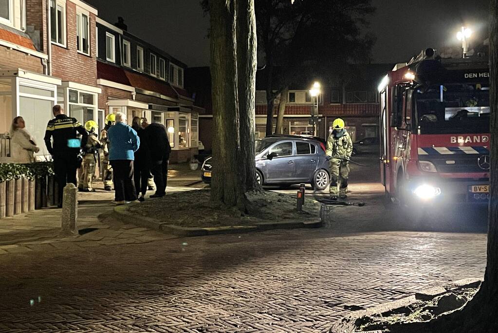 Brand in badkamer van woning