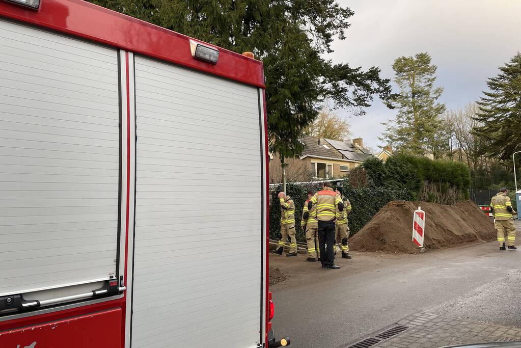 Gasleiding geraakt tijdens graafwerkzaamheden