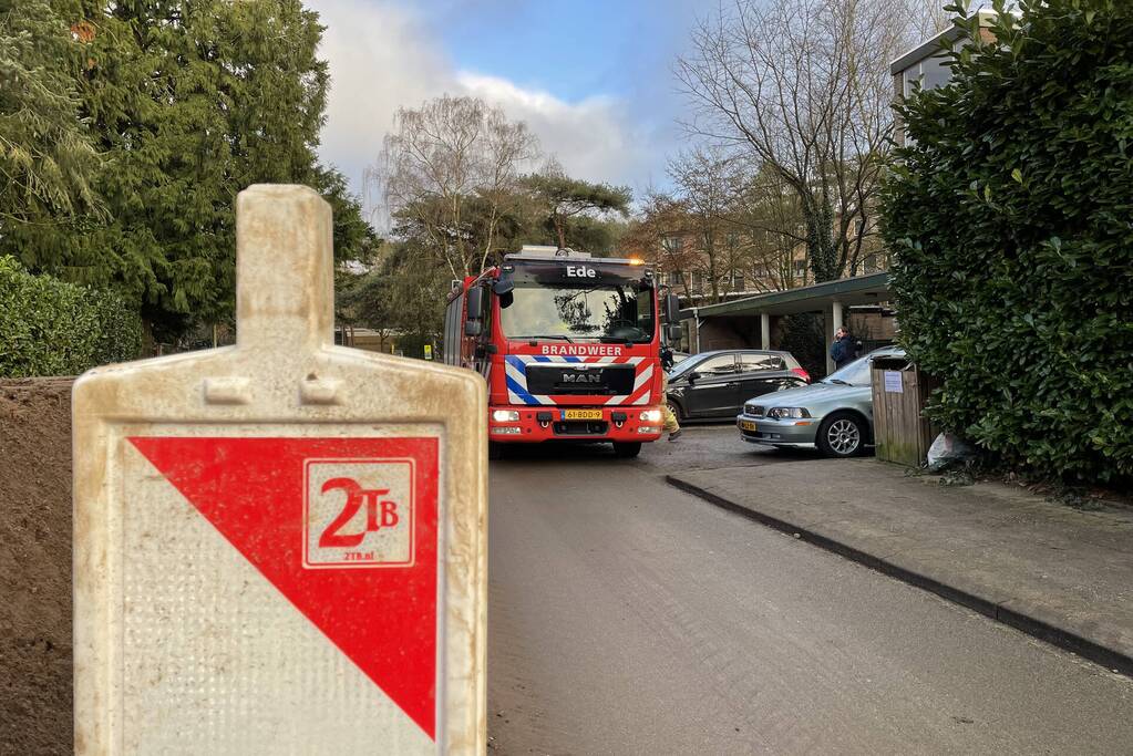 Gasleiding geraakt tijdens graafwerkzaamheden