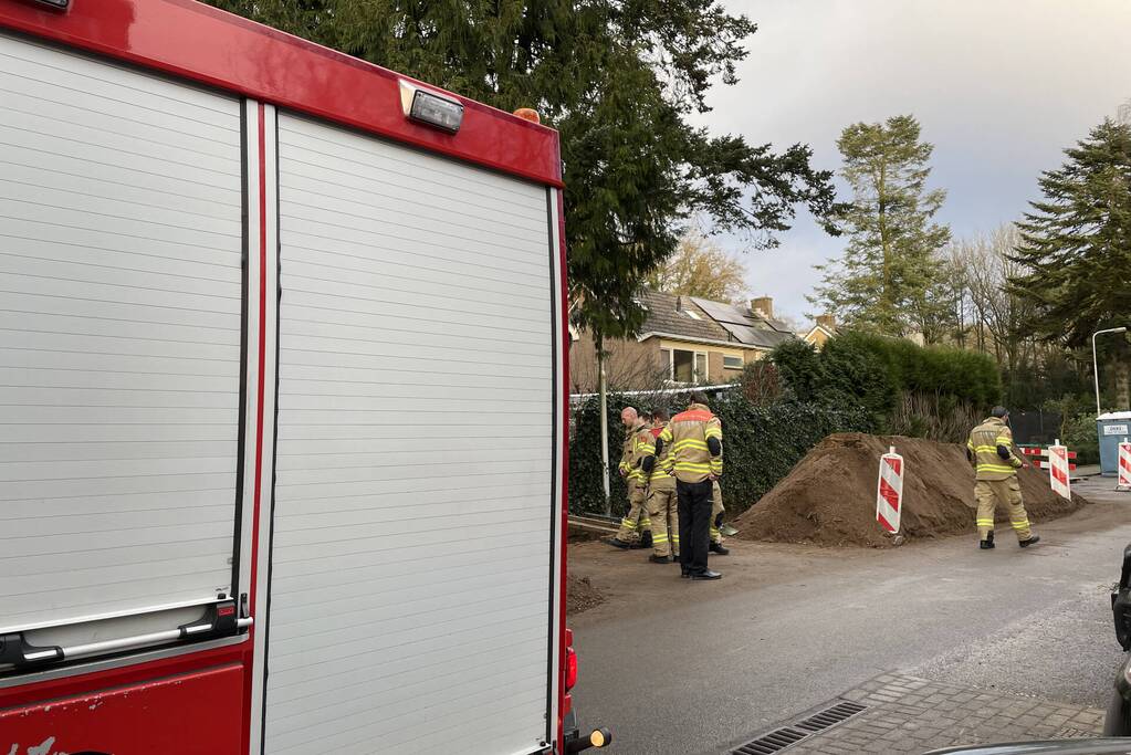 Gasleiding geraakt tijdens graafwerkzaamheden