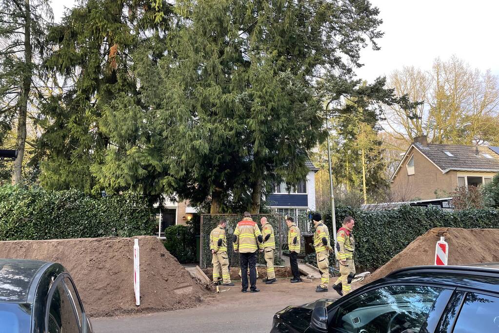 Gasleiding geraakt tijdens graafwerkzaamheden