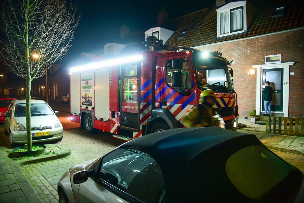 Schoorsteenbrand in woning