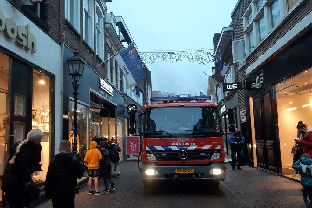 Hulpdiensten ingezet voor brand in centrum