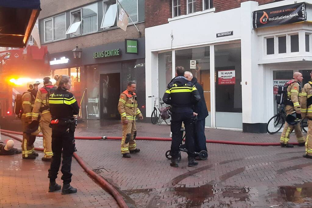 Hulpdiensten ingezet voor brand in centrum