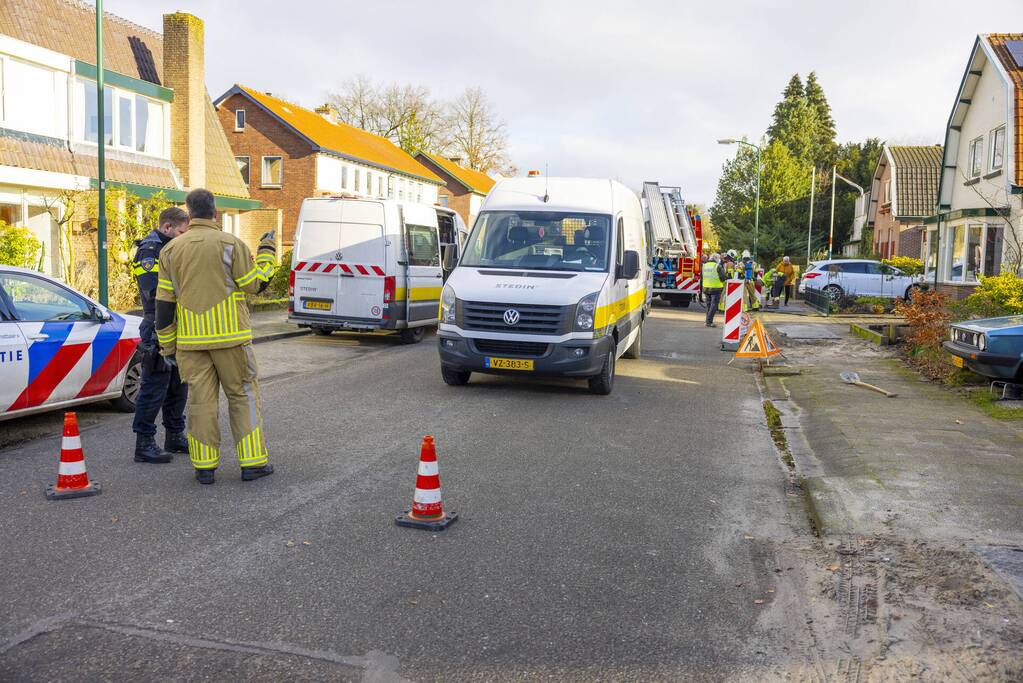 Straat afgesloten vanwege gaslekkage