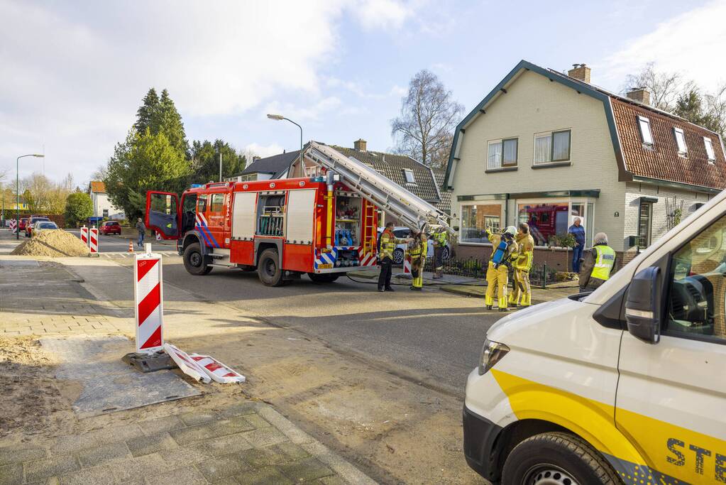 Straat afgesloten vanwege gaslekkage