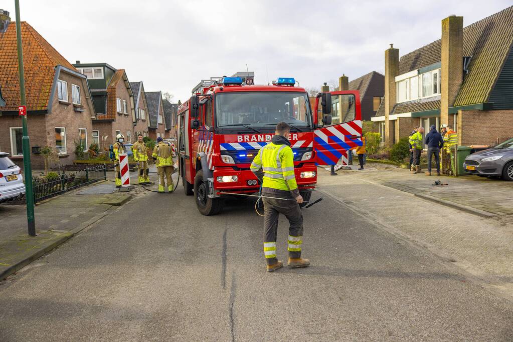 Straat afgesloten vanwege gaslekkage