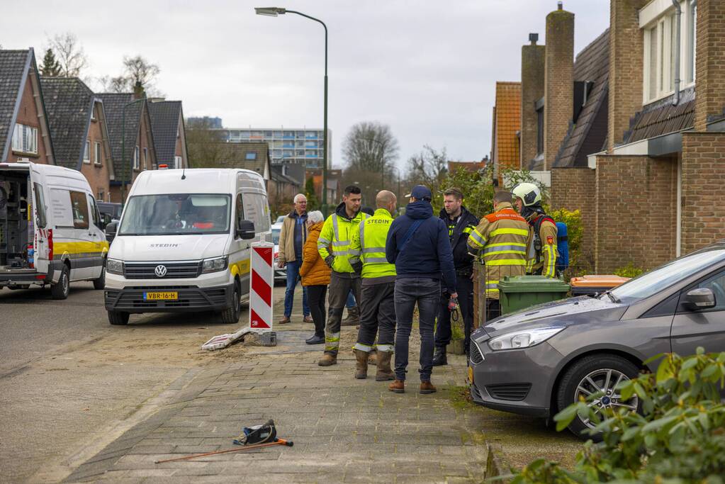 Straat afgesloten vanwege gaslekkage