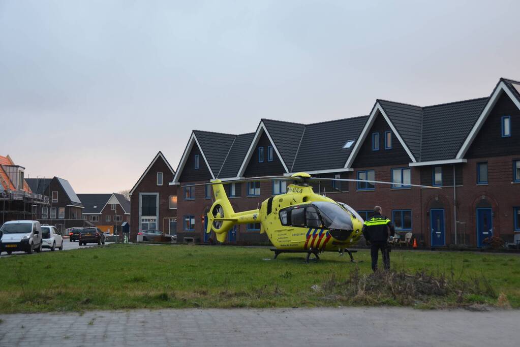 Traumahelikopter landt voor incident
