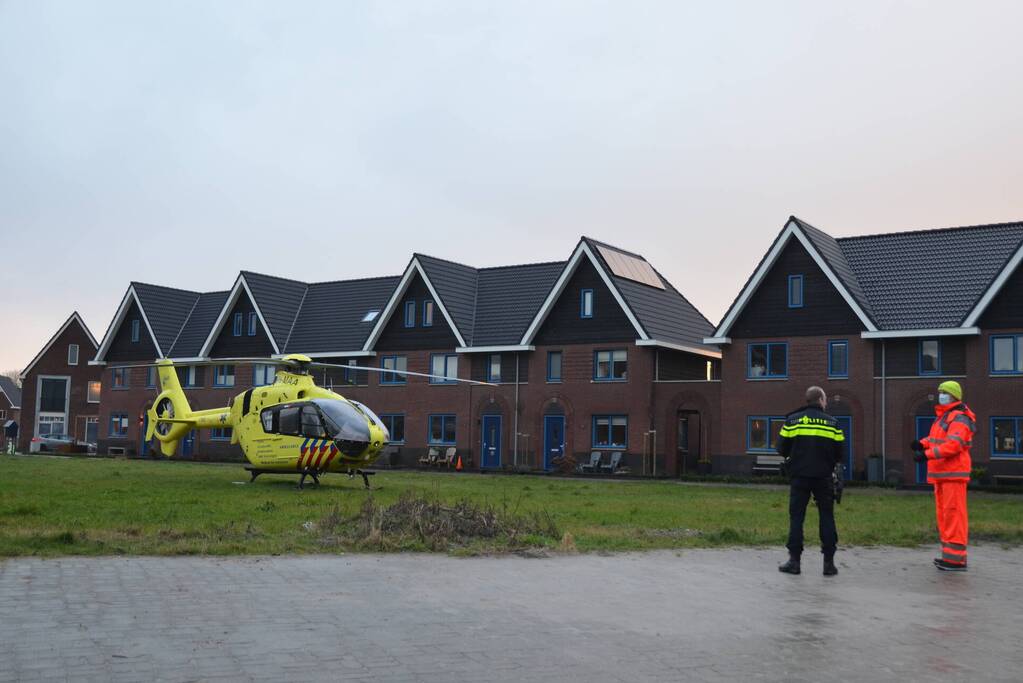 Traumahelikopter landt voor incident