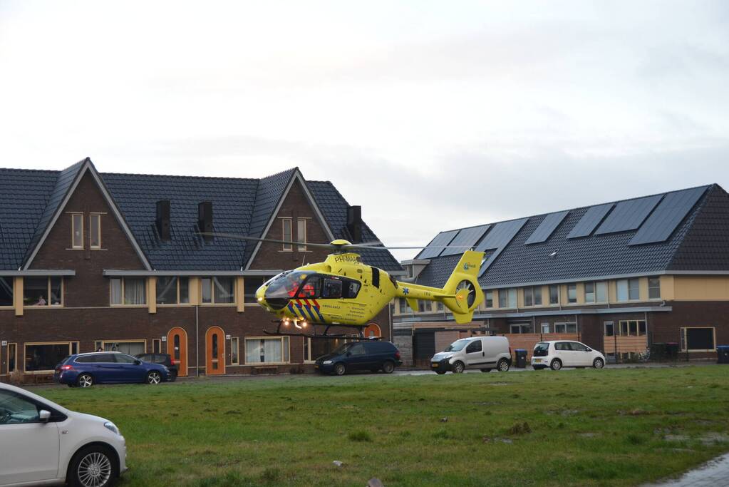 Traumahelikopter landt voor incident