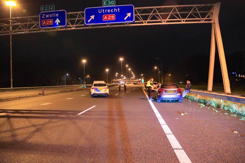 Afrit afgesloten door ongeval tussen meerdere voertuigen