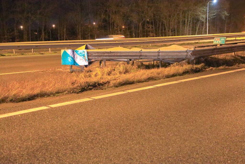 Afrit afgesloten door ongeval tussen meerdere voertuigen