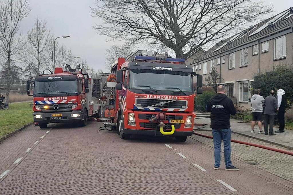 Uitslaande brand in woning
