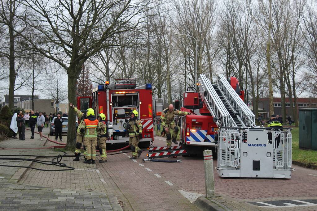 Uitslaande brand in woning