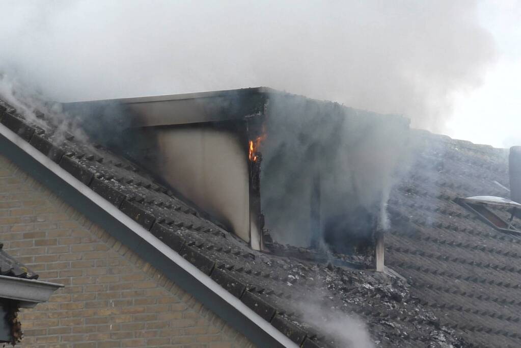 Uitslaande brand in woning