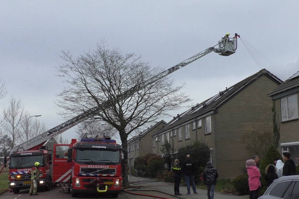 Uitslaande brand in woning