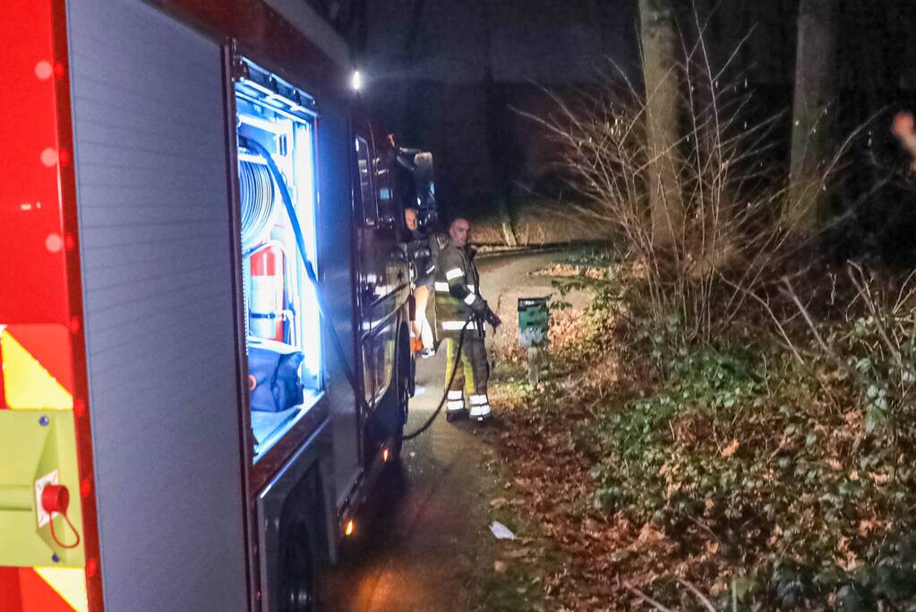 Brand in poepcontainer snel geblust