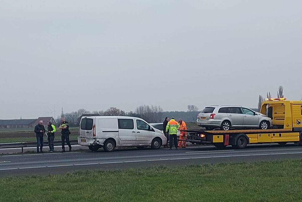 Schade bij ongeval op snelweg