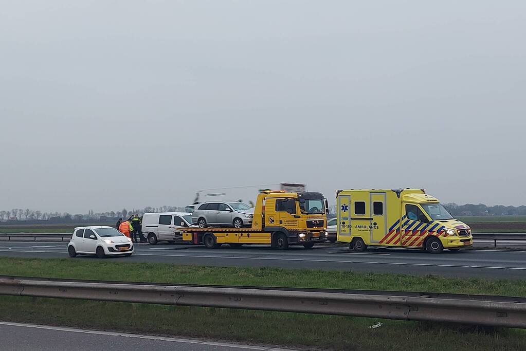 Schade bij ongeval op snelweg