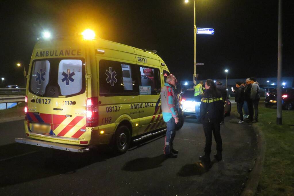 Schade na ongeval op rotonde