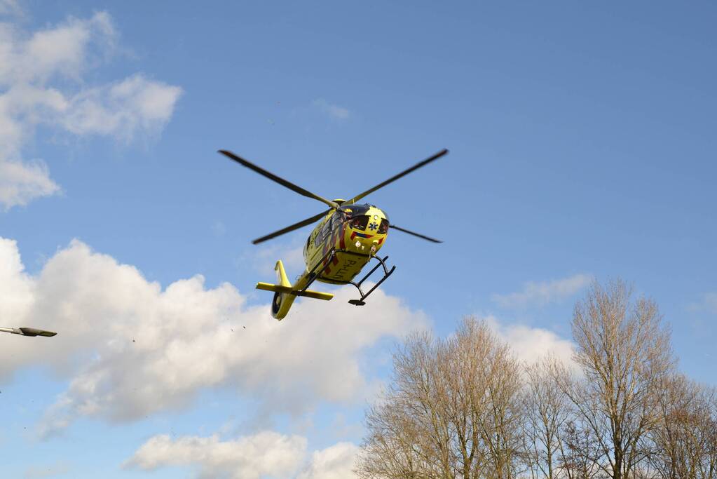 Traumahelikopter trekt veel bekijks