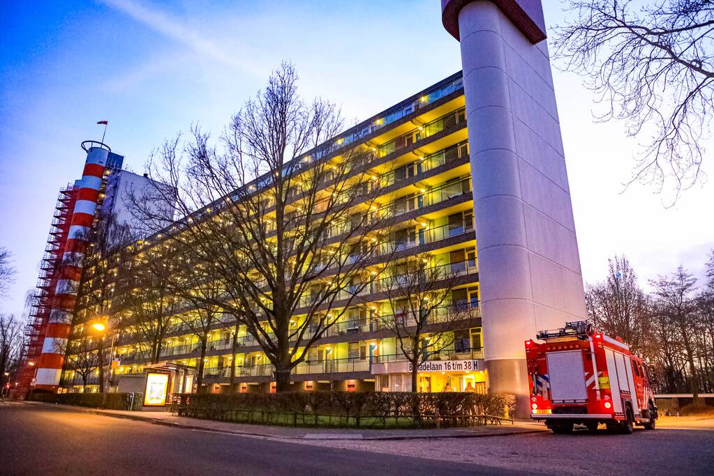 Brand op derde verdieping van flat