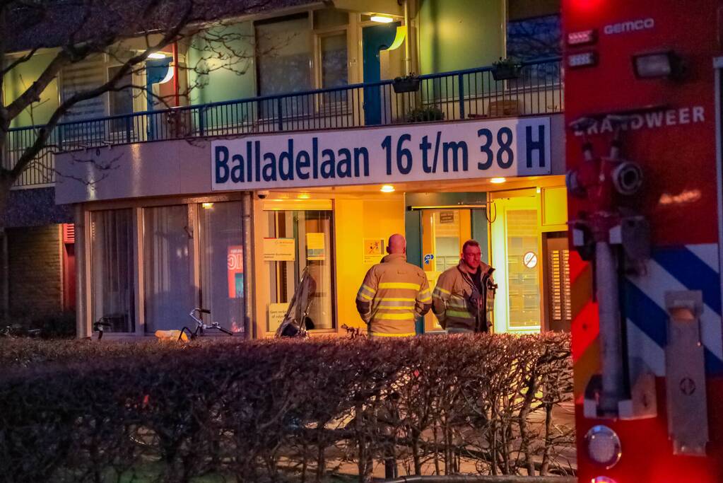 Brand op derde verdieping van flat
