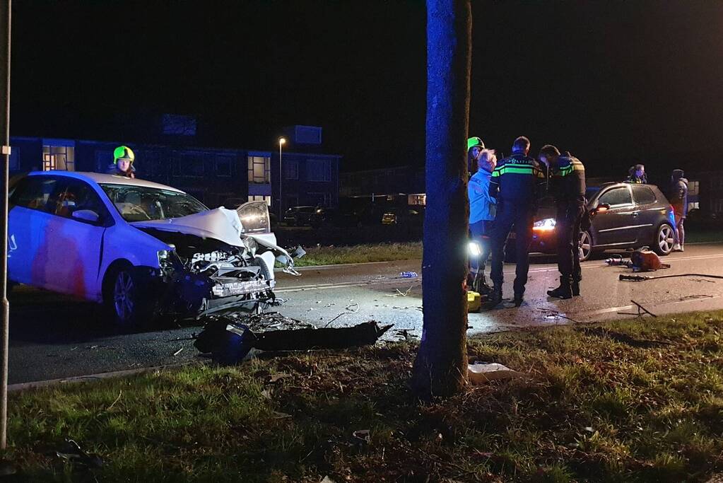 Automobilist raakt gewond bij aanrijding tegen boom