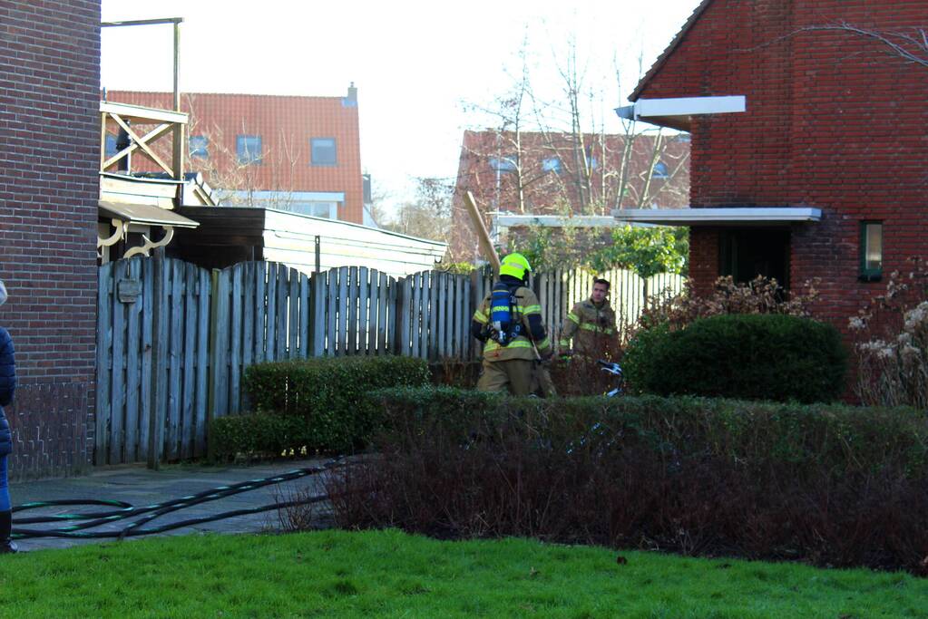 Brand in schuur snel geblust