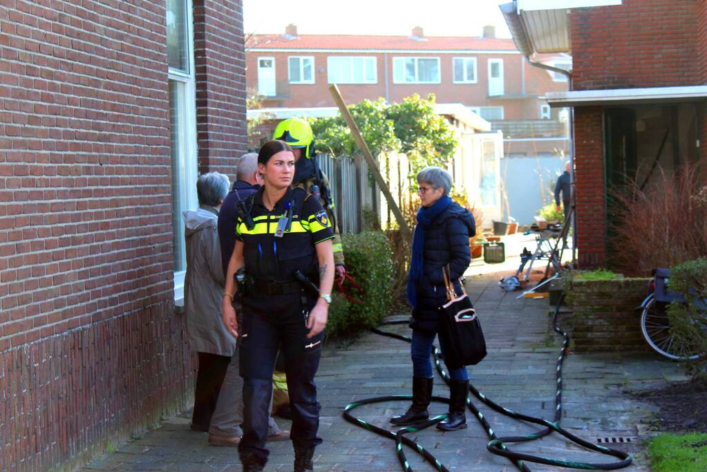 Brand in schuur snel geblust