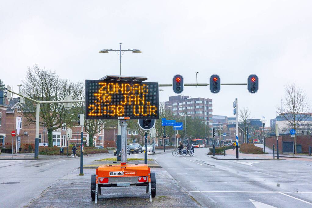 Tekstkarren geplaatst na ernstig ongeval