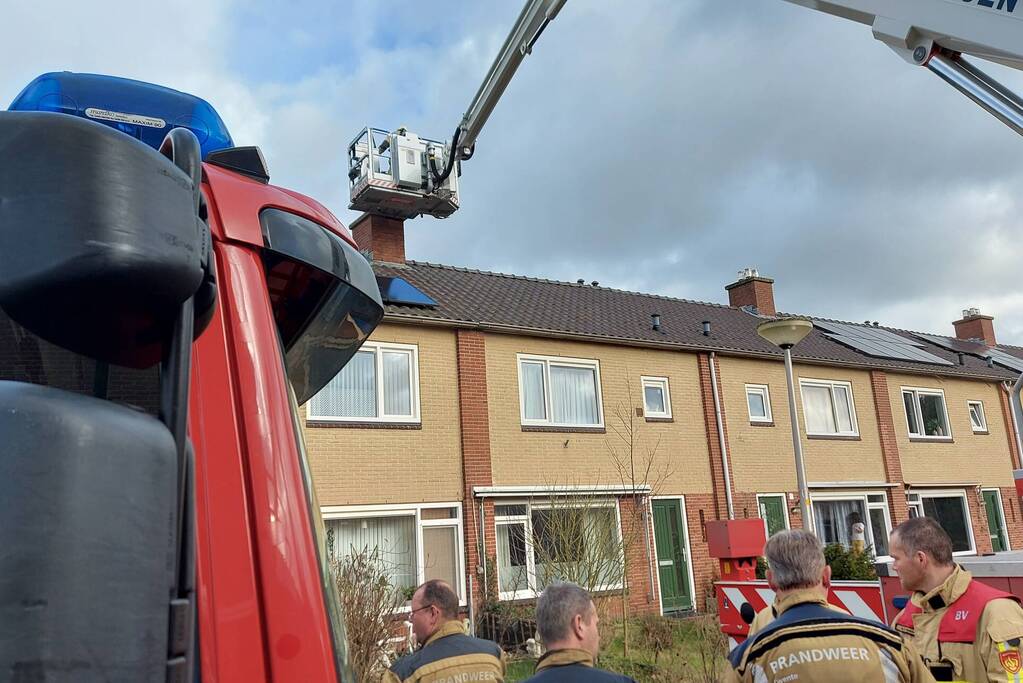 Brandweer ingezet voor brand in schoorsteen
