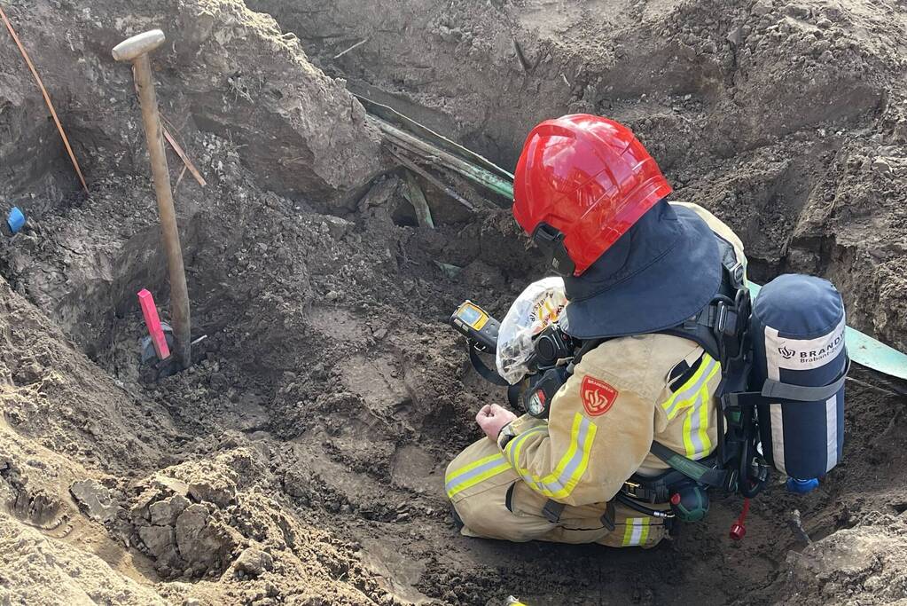 Gasleiding geraakt tijdens graafwerkzaamheden