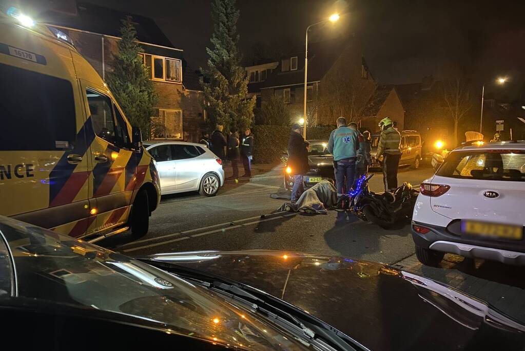 Scooterrijder gewond door ongeval met automobilist